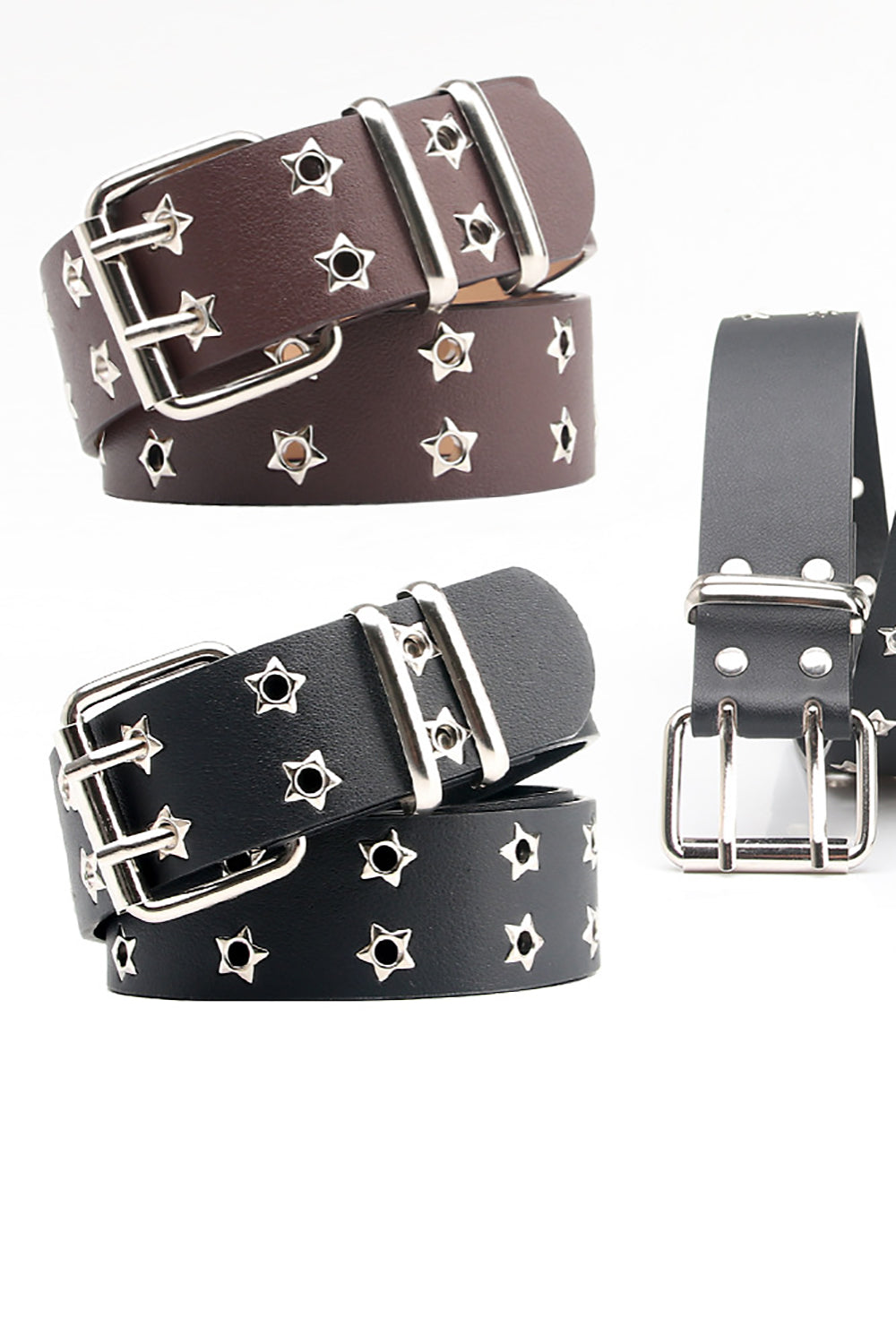Boho Black Vintage Rivet Wide Leather Belt