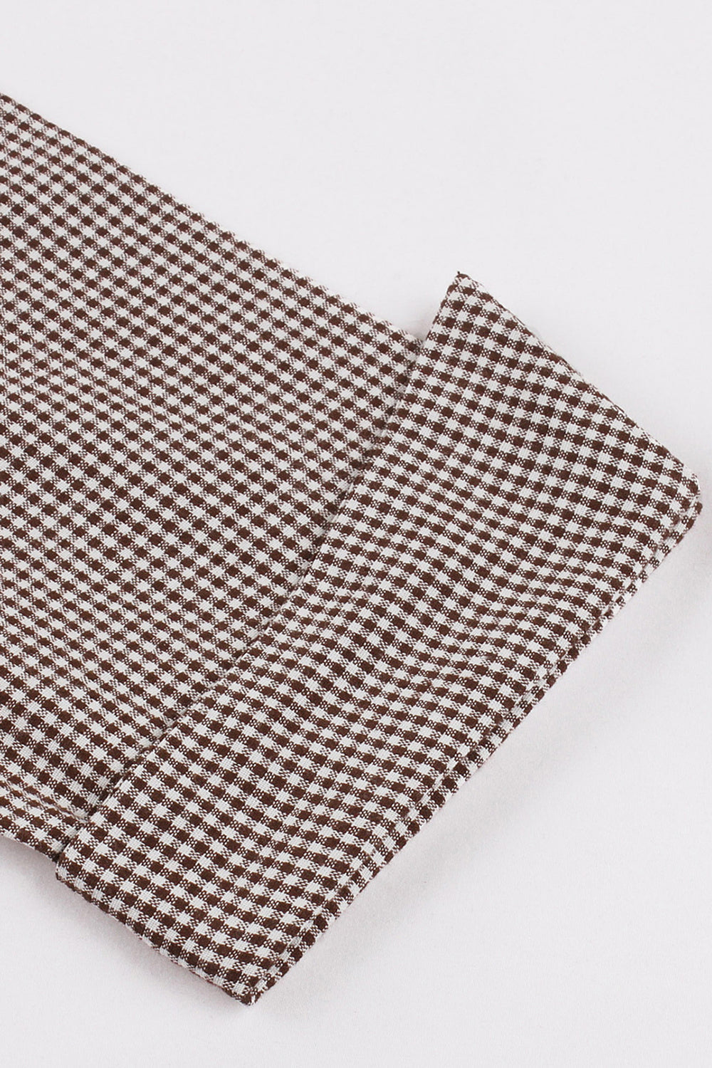 Black Lapel Neck Plaid Vintage 1950s Dress