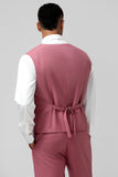 Notched Lapel Coral Single Breasted 3 Piece Men's Prom Suits