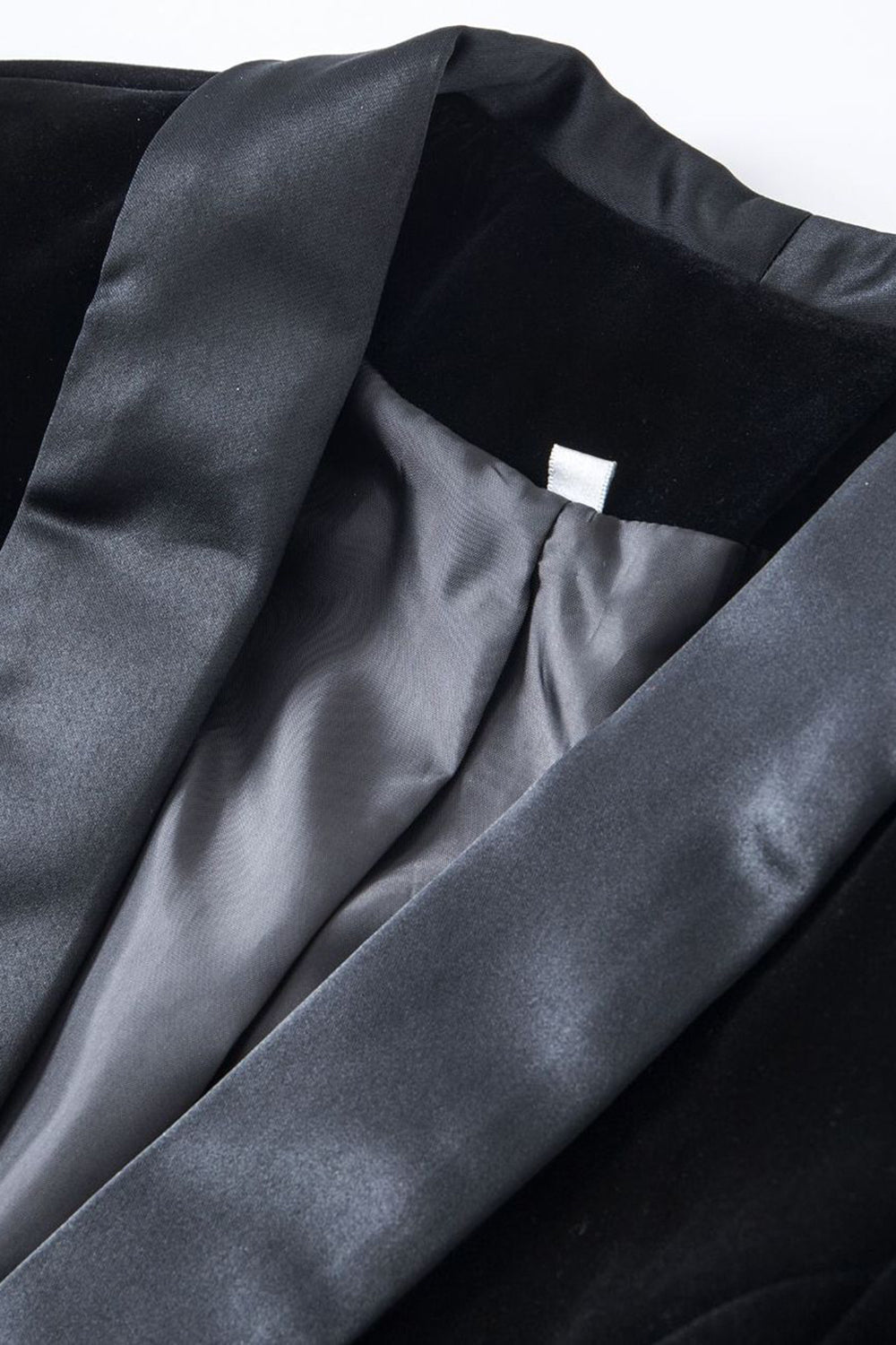 Velvet Royal Blue Shawl Lapel Women Blazer