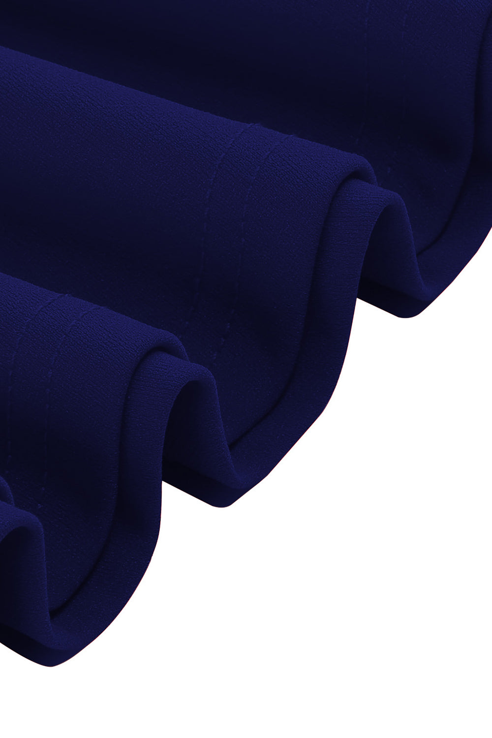 Black V-neck Short Sleeves A-Line Midi 1950s Dress with Belt