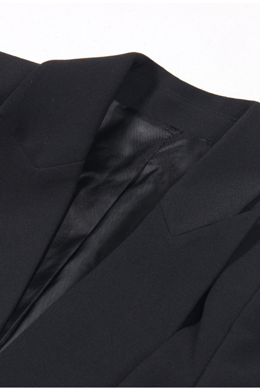 Sparkly Black 2 Piece Peak Lapel Women Prom Suits with Beading