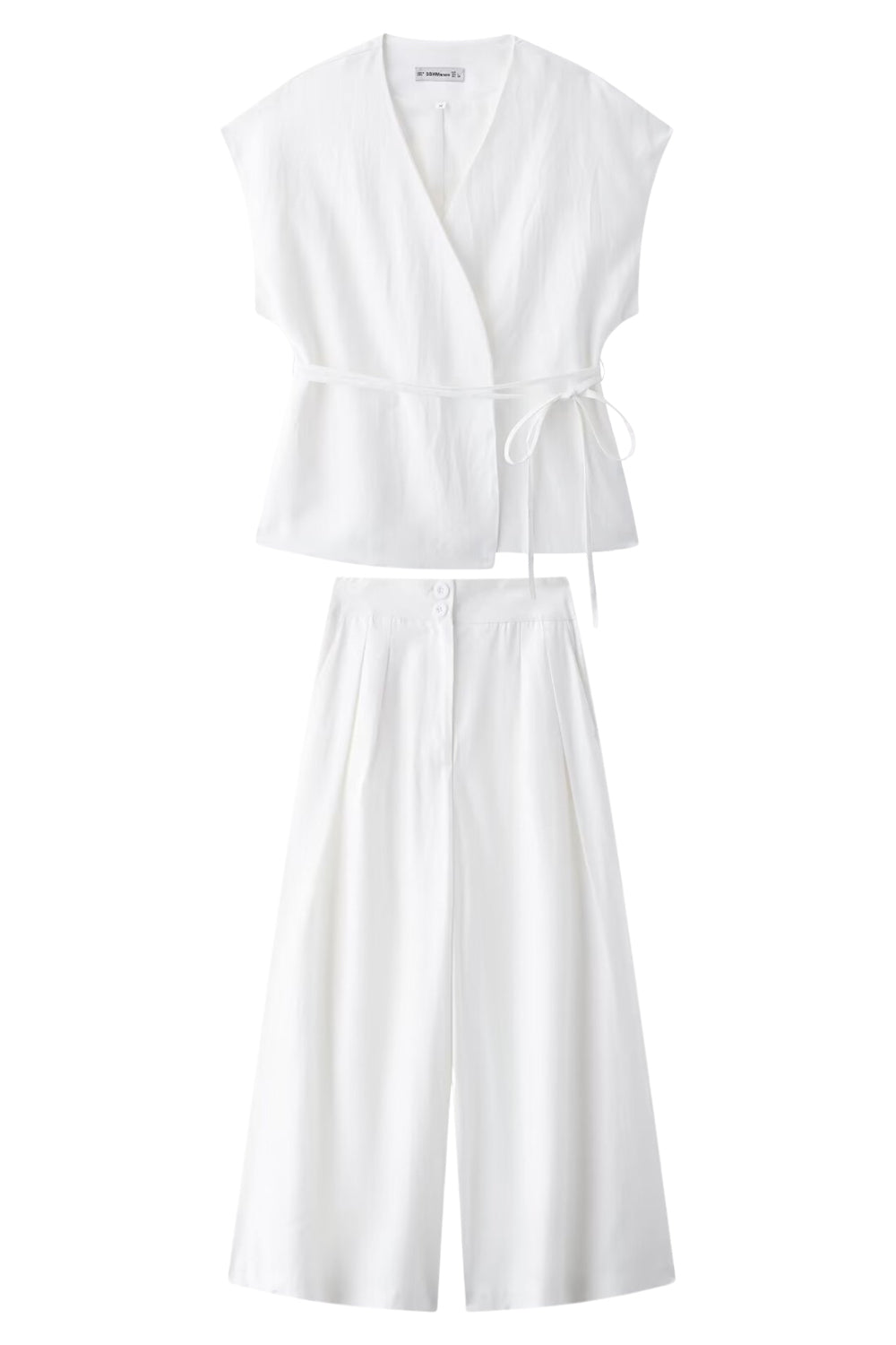 Black 2 Piece Sleeveless Women Prom Suits with Strings