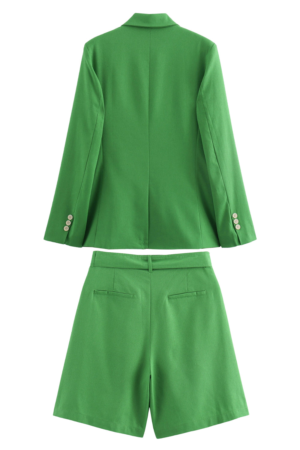 Green 2 Piece Peak Lapel Double Breasted Women Prom Suits