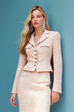 Blush 2 Piece Tweed Pencil Midi Pageant Interview Outfits Suits