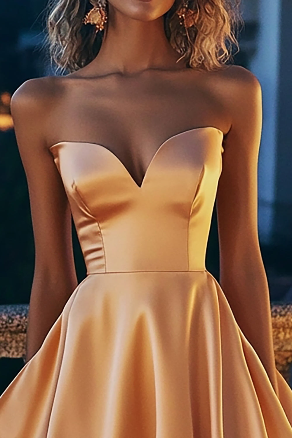 Light Orange Sweetheart Short A-Line Cocktail Dress
