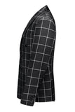 Black Striped 2 Pieces Peaked lapel Men's Prom Suits