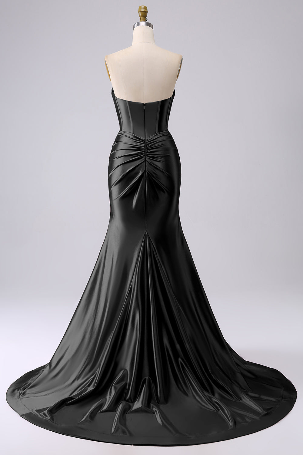 Sparkly Mermaid Fuchsia Corset Ball Dress with Slit