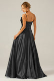 Dusty Sage A Line Cowl Neck Satin Pleated Long Ball Dress