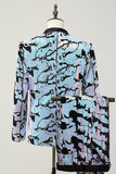 Purple Sequins Mens Two-Piece Prom Suit Shawl Lapel One Button Tuxedo