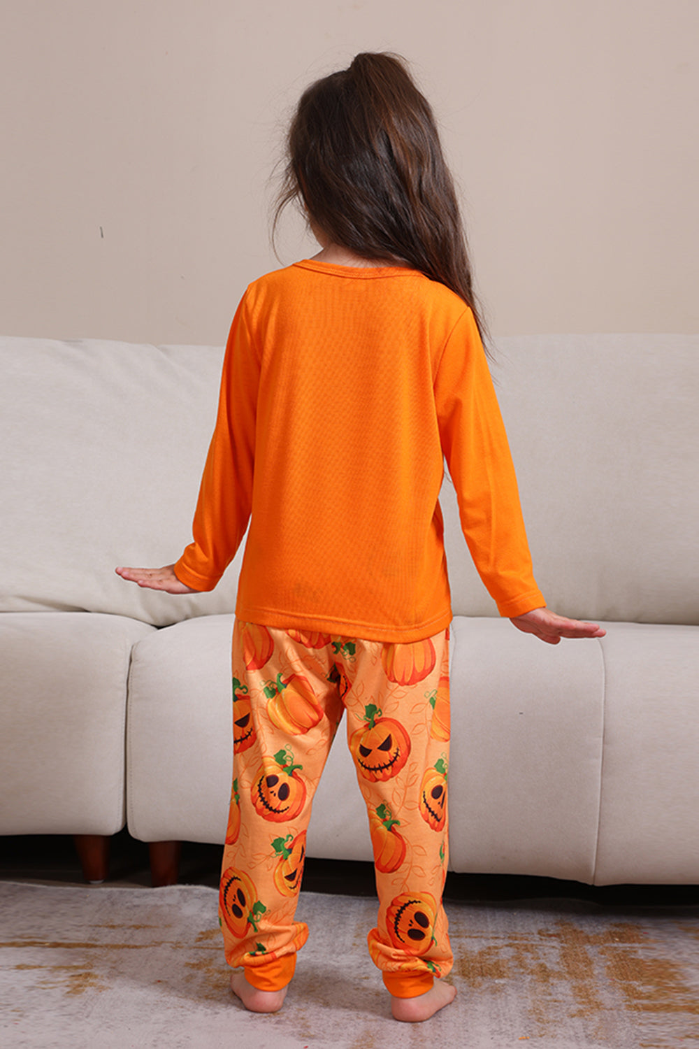 Halloween Orange Pumpkin Family Pajama Set