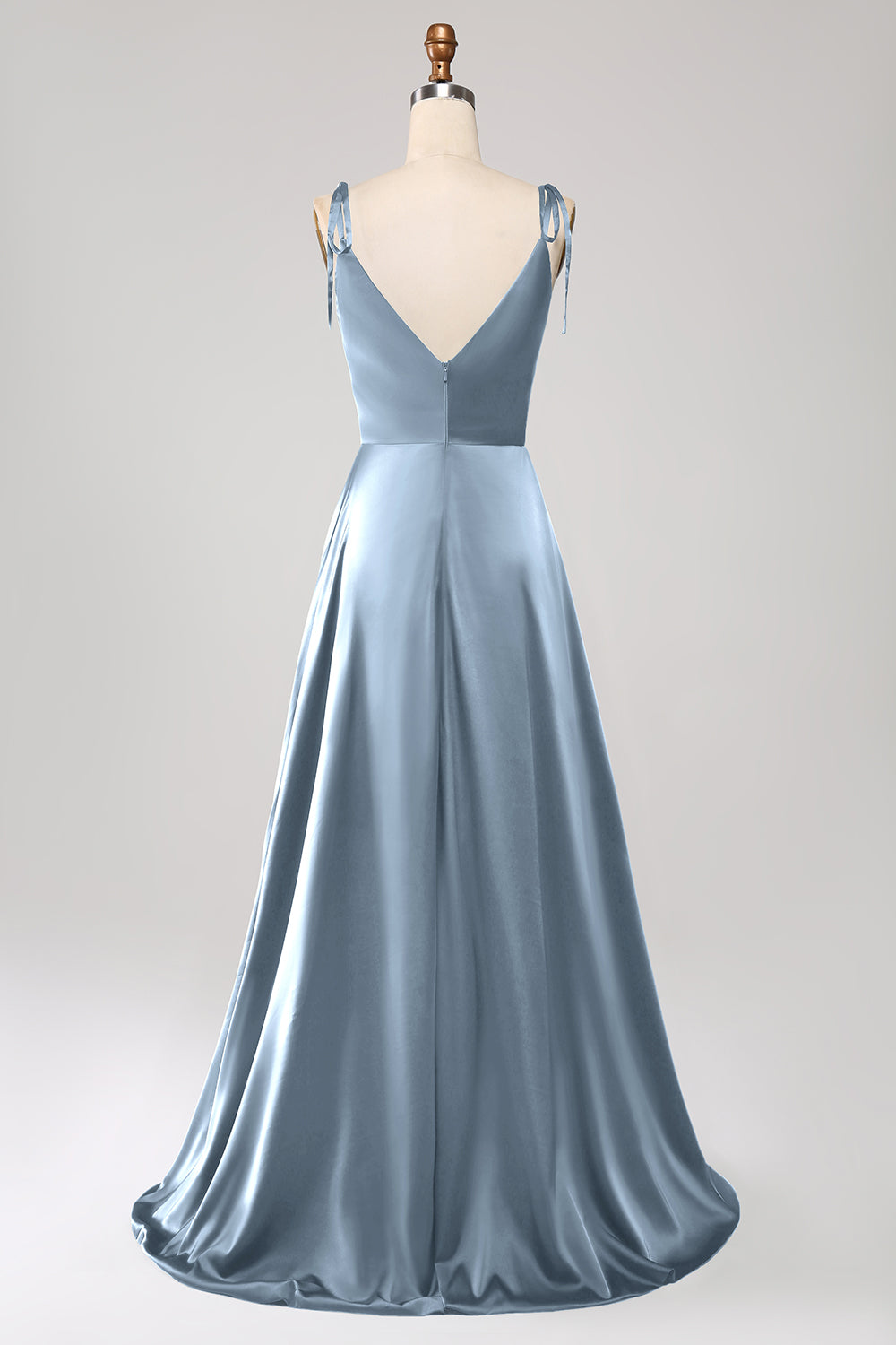 Simple Dark Green Spaghetti Straps Ruched Ball Dress with Slit