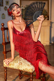 White Roaring 1920s Gatsby Fringed Flapper Dress