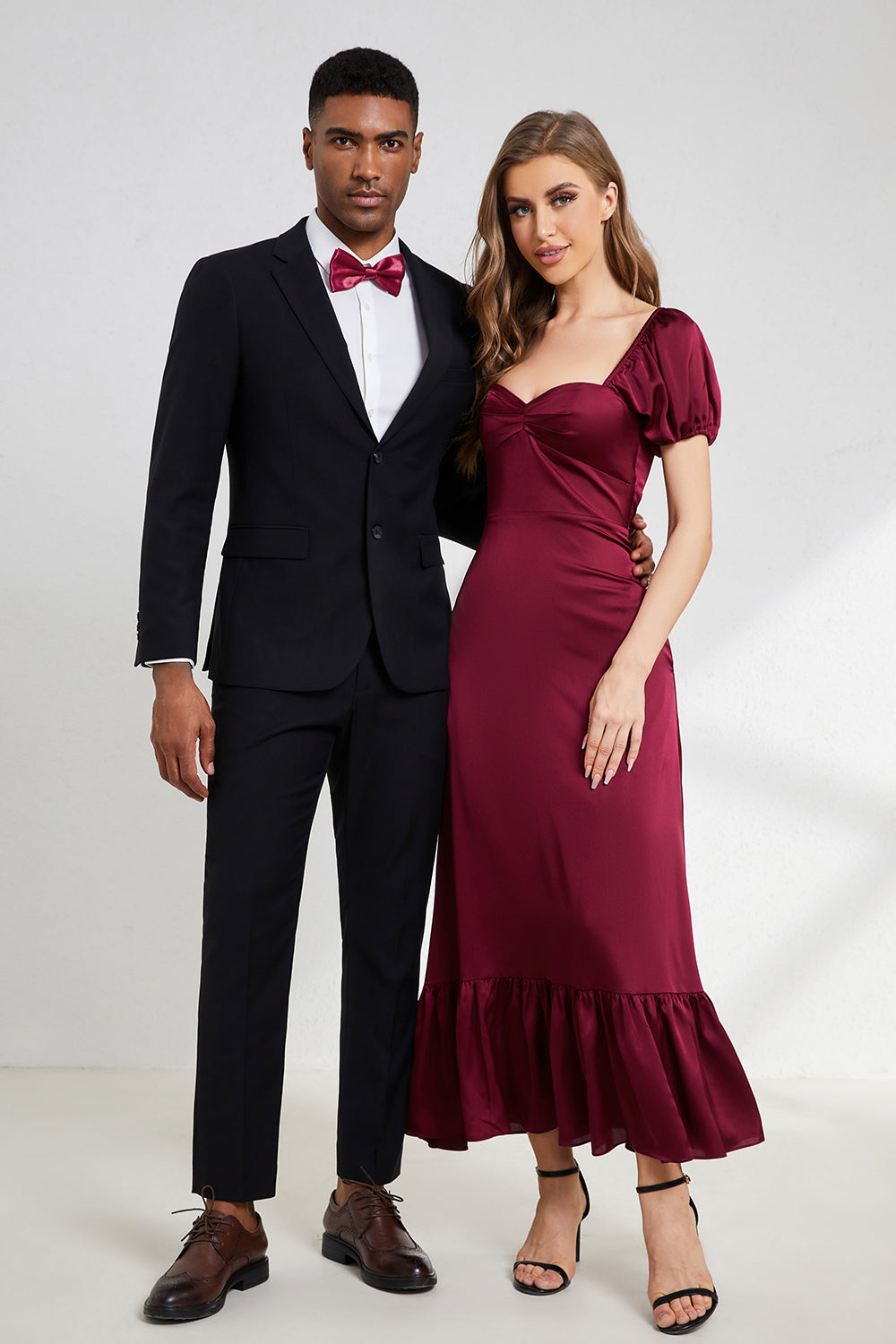 Black Notched Lapel Men's Cocktail Party Suits