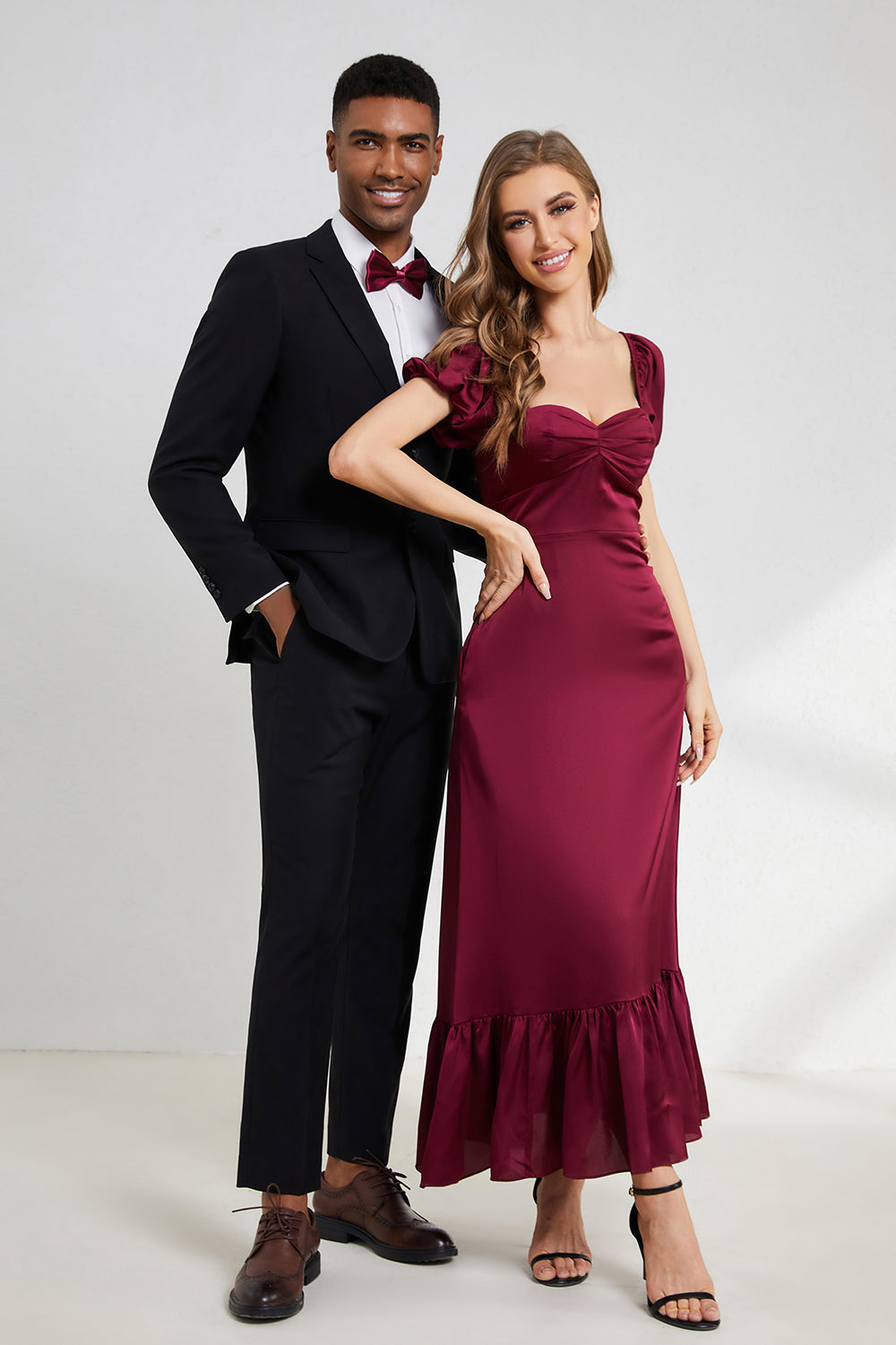 Black Notched Lapel Men's Cocktail Party Suits