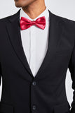 Black Notched Lapel Men's Suits