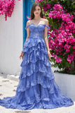 Princess A Line Off the Shoulder Pink Long Ball Dress with Appliques