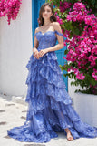 Princess A Line Off the Shoulder Pink Long Ball Dress with Appliques