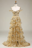 Princess A Line Off the Shoulder Pink Long Ball Dress with Appliques