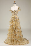 Princess A Line Off the Shoulder Pink Long Ball Dress with Appliques