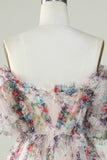 Off the Shoulder Cocktail Dress with Floral Print