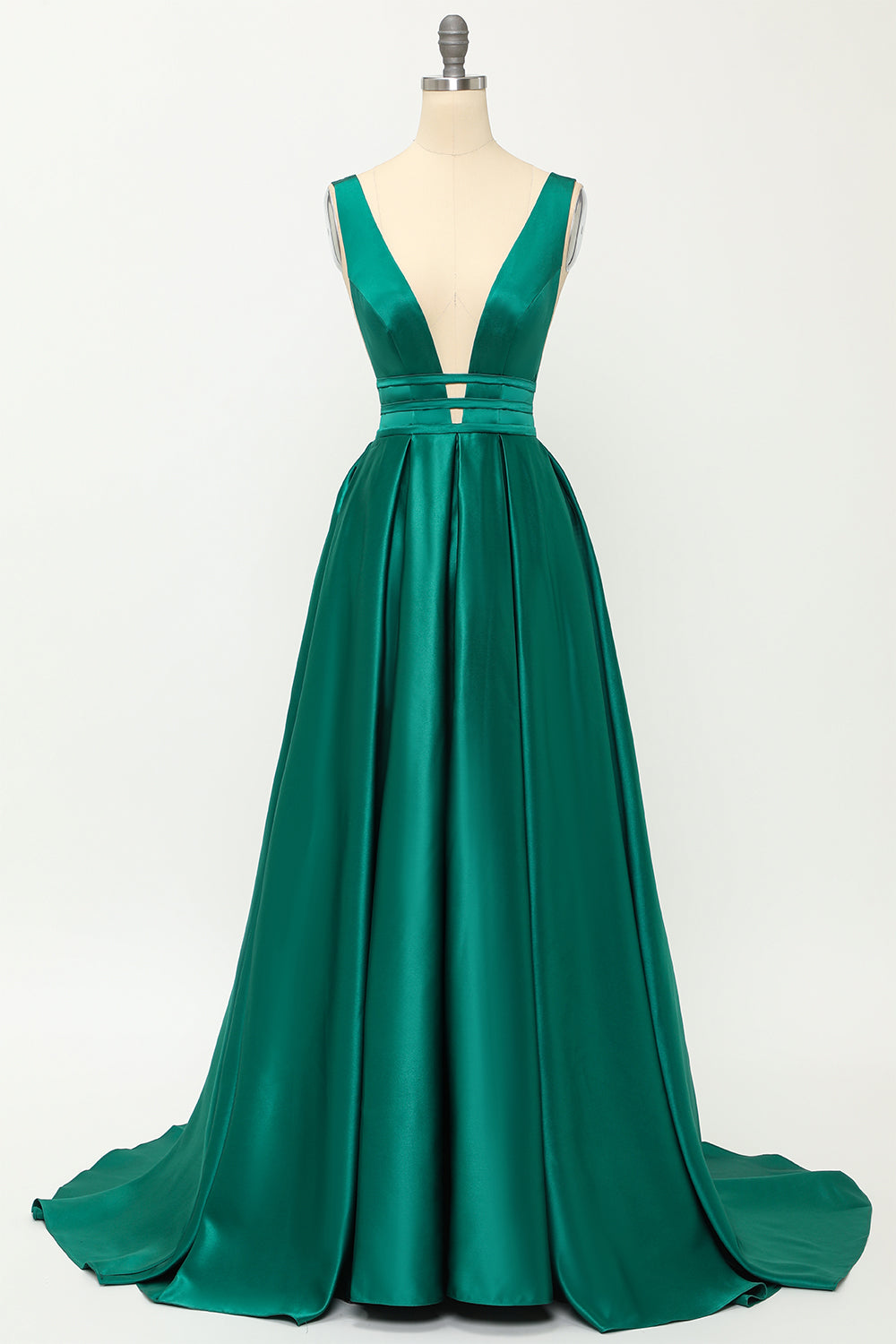 Blush Satin Long Ball Dress