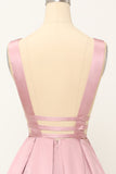 Blush Satin Long Ball Dress