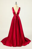 Blush Satin Long Ball Dress