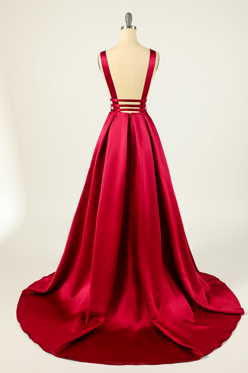 Blush Satin Long Ball Dress