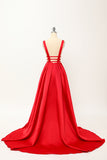 Blush Satin Long Ball Dress