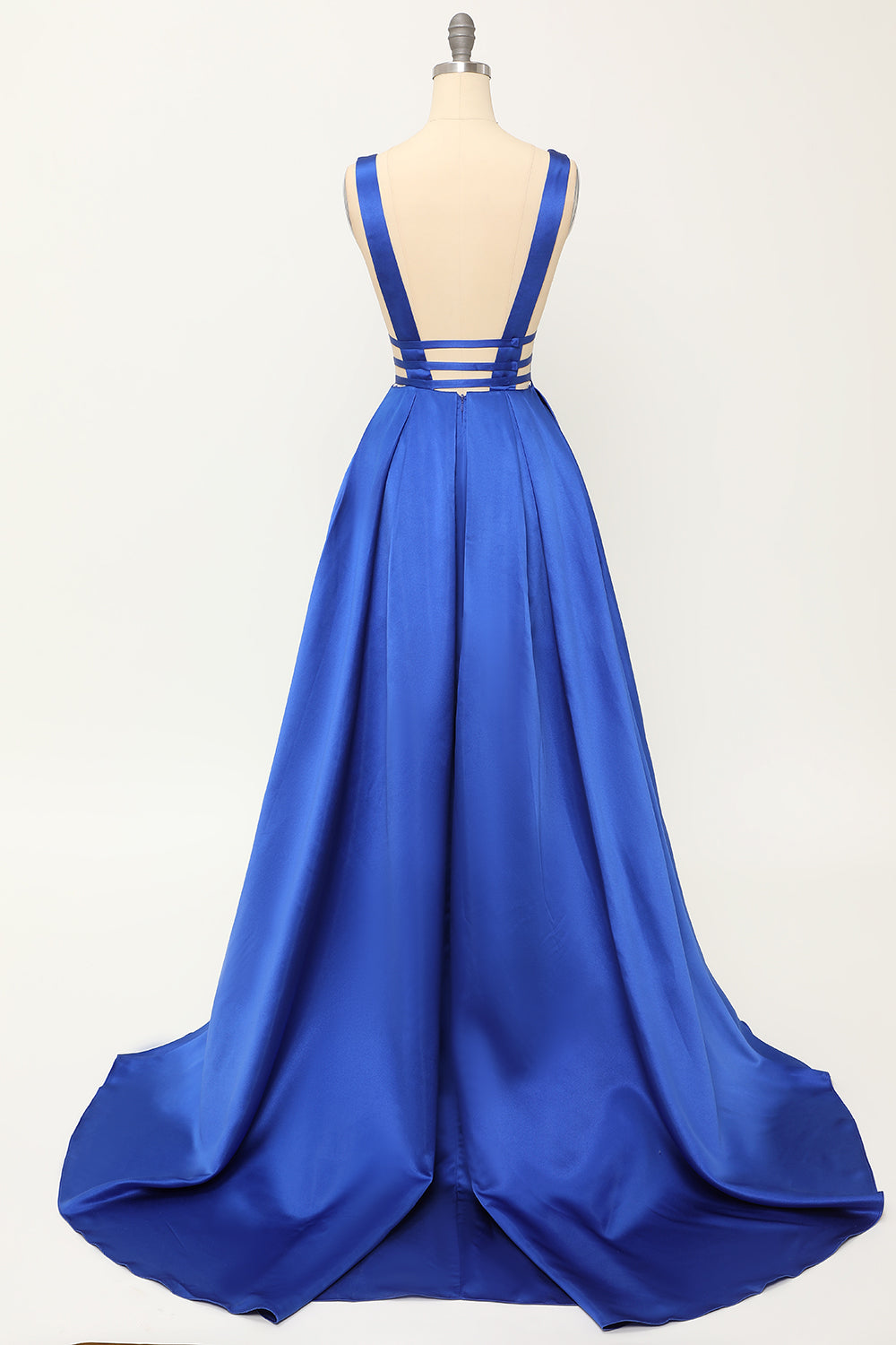 Blush Satin Long Ball Dress