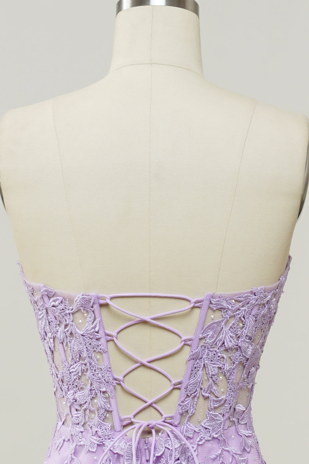 Purple Sweetheart Neck Mermaid Ball Dress With Appliques