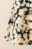Black Off Shoulder Print Casual Dress