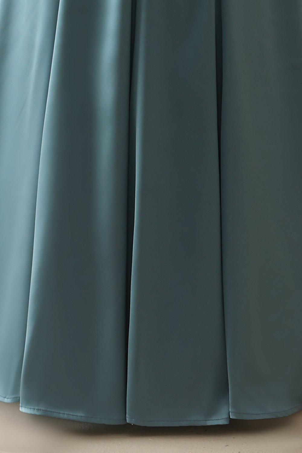 Mermaid Blue V-Neck Long Ball Dress