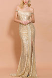 Sequin Memaid Long Ball Dress
