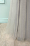 Grey Appliques Long Ball Dress