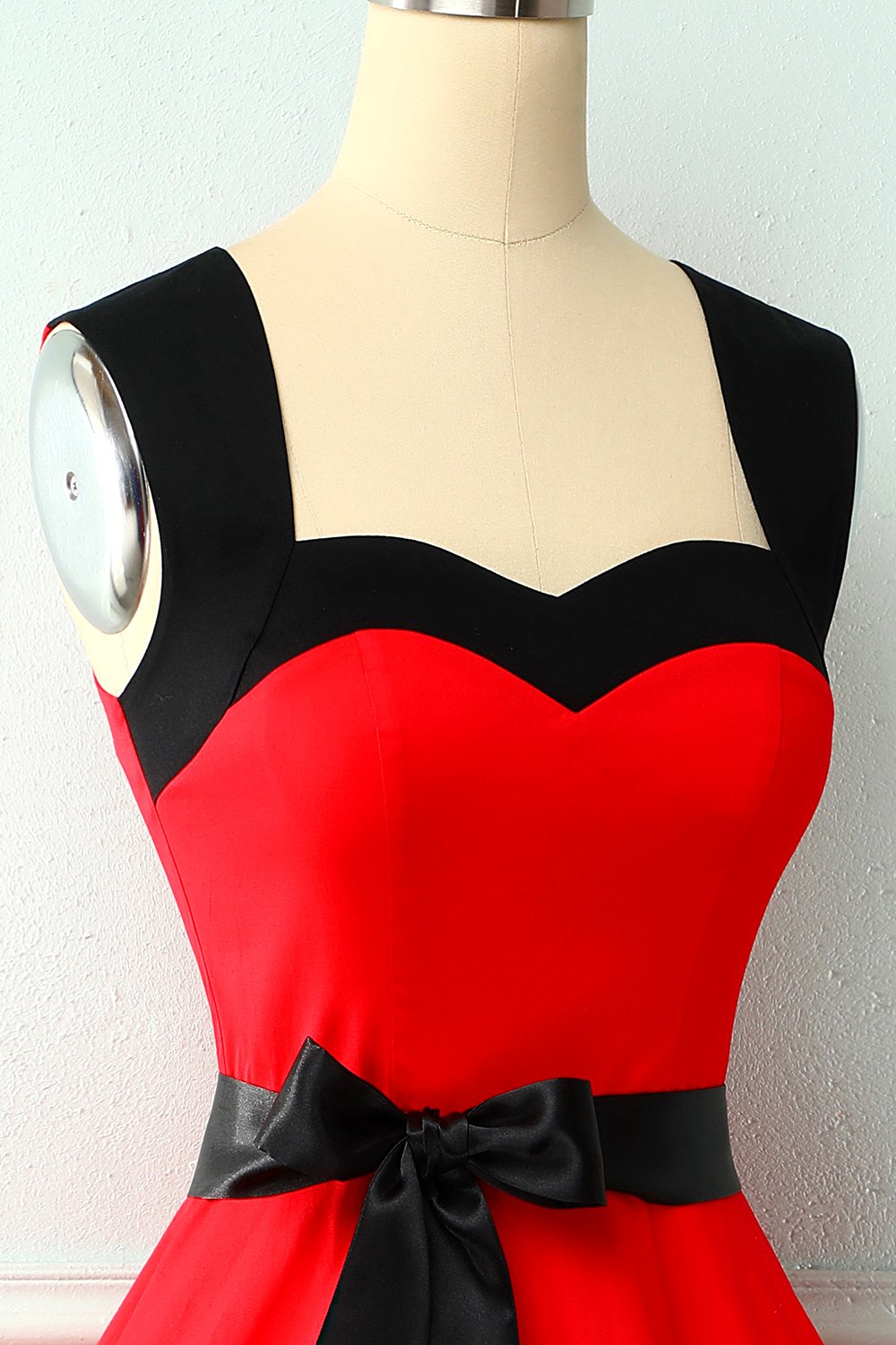 Vintage Red 1950s Style Dress