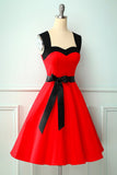 Vintage Red 1950s Style Dress