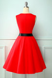 Vintage Red 1950s Style Dress