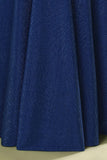 Glitter Royal Blue Long Ball Dress