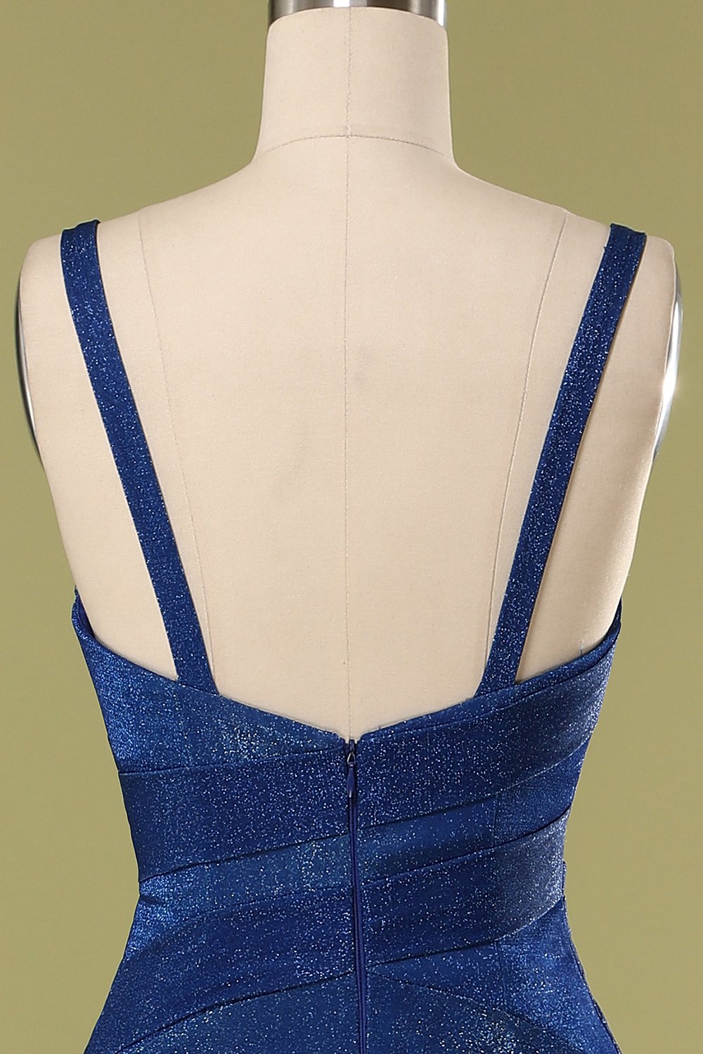 Glitter Royal Blue Long Ball Dress