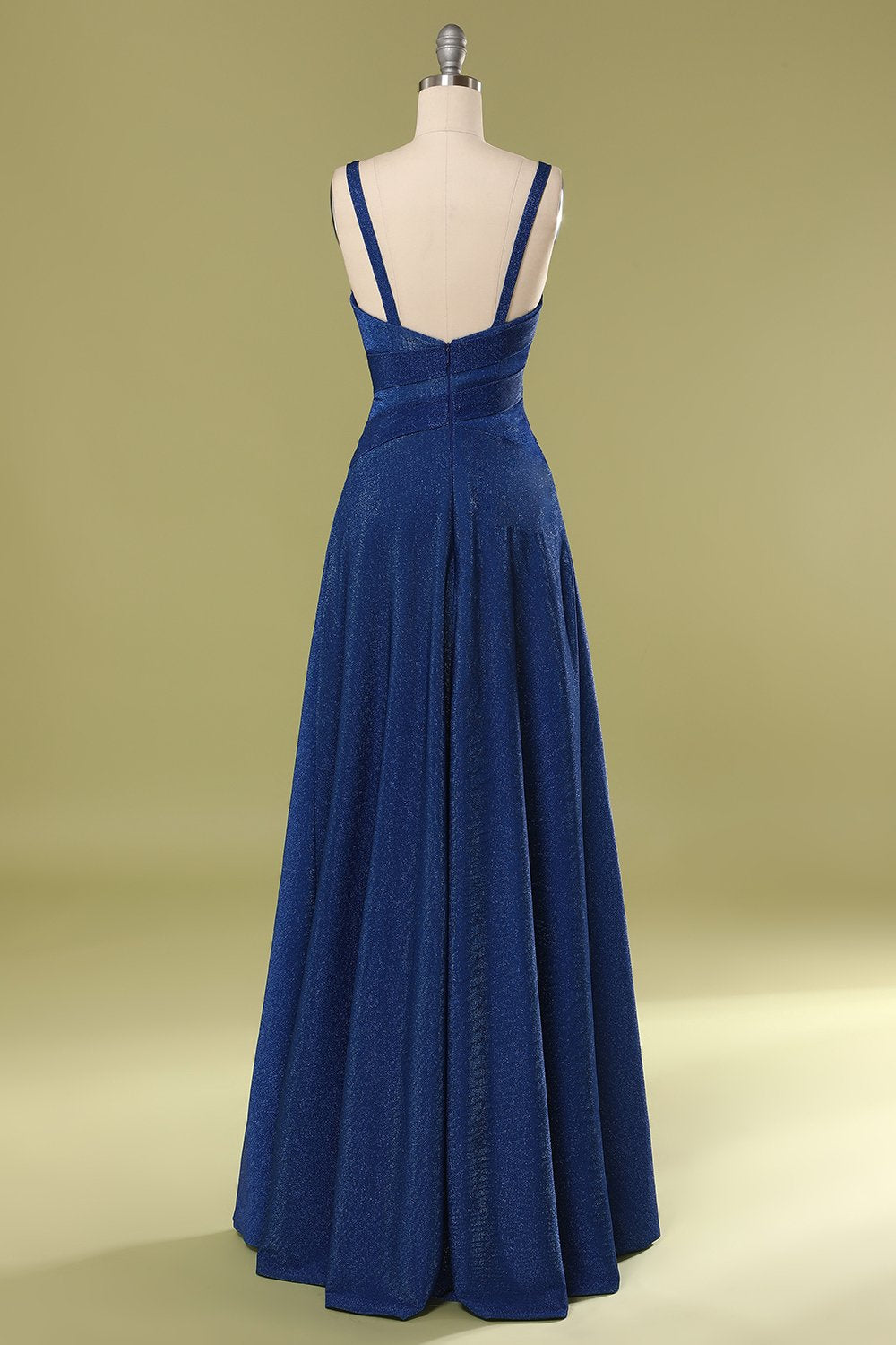 Glitter Royal Blue Long Ball Dress
