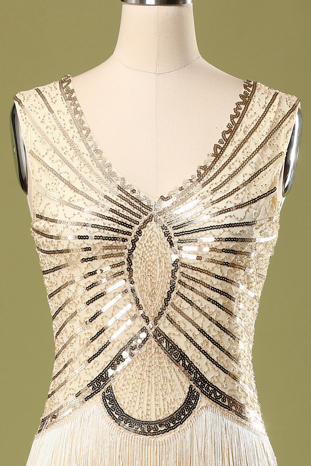 Sequin Glitter Fringe 1920s Dress