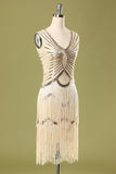 Sequin Glitter Fringe 1920s Dress