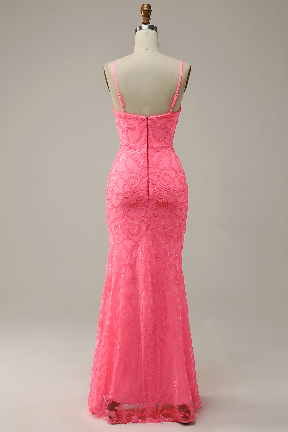 Blush Sheath Glitter Ball Dress with Sequins