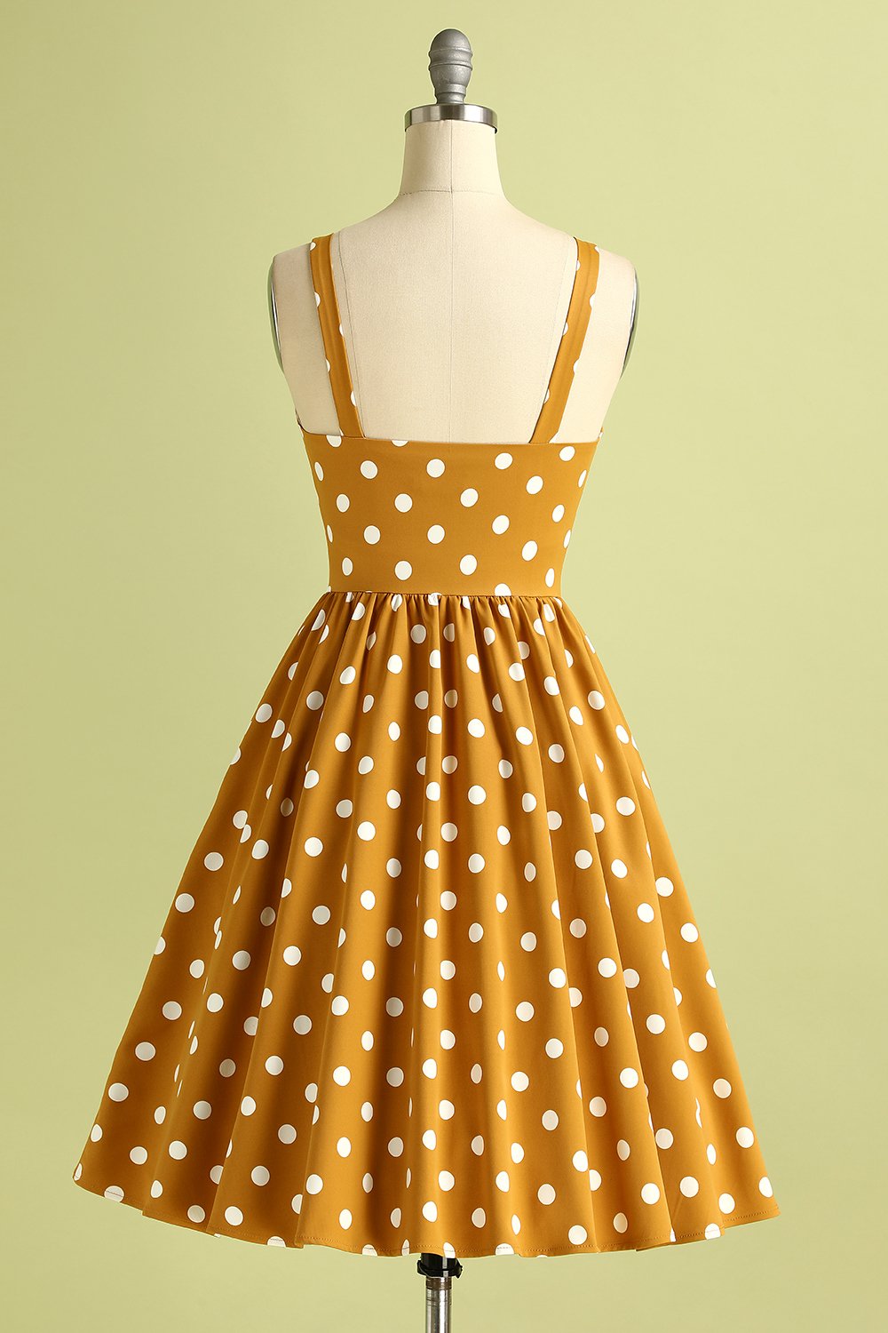 Yellow Polka Dots Vintage Dress