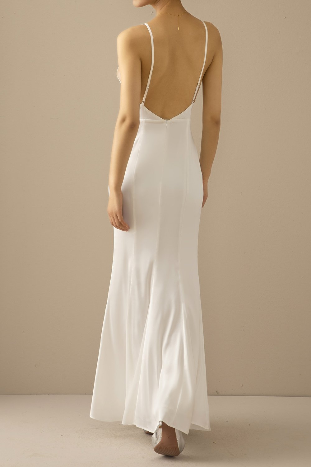 Mermaid Blue V-Neck Long Ball Dress