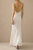 Mermaid Blue V-Neck Long Ball Dress