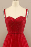 Red Sweetheart Ball Dress Long Evening Party Formal Dress