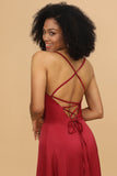 Chiffon Lace-up Back Bridesmaid Dress